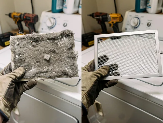 Professional lint trap cleaning by Holbrook Dryer Vent Cleaning in Holbrook