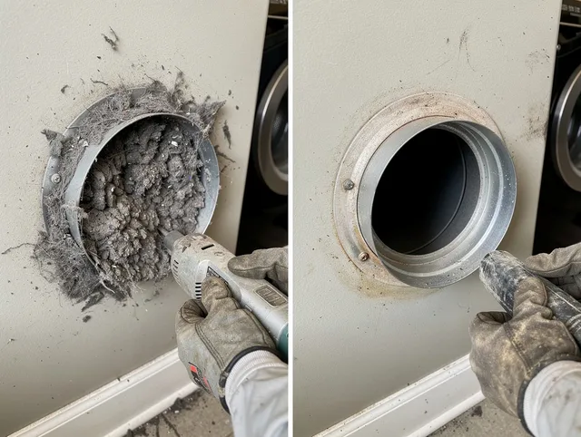 Professional clogged vent cleaning by Holbrook Dryer Vent Cleaning in Holbrook