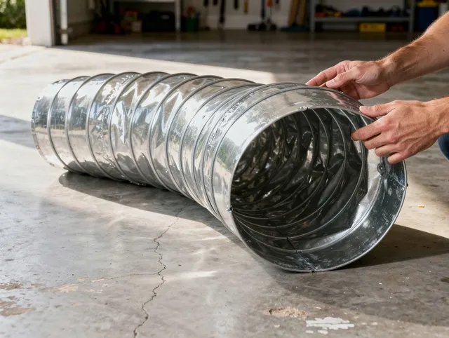 Holbrook Dryer Vent Cleaning specialist using advanced equipment for thorough duct cleaning in Holbrook