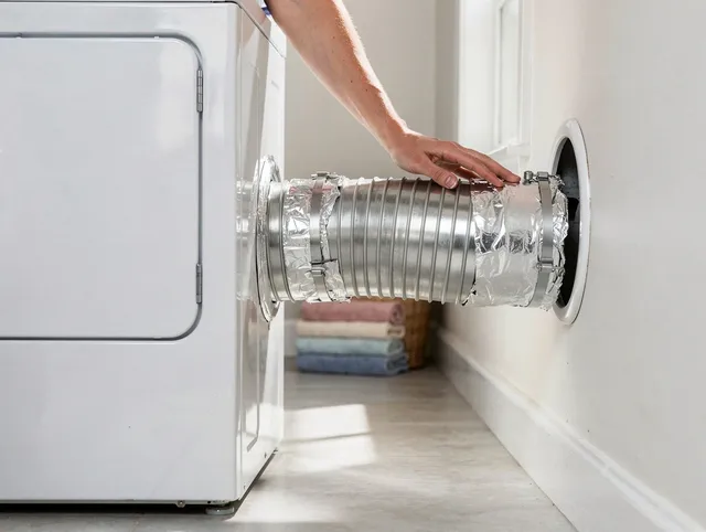Professional dryer vent hose installation by Holbrook Dryer Vent Cleaning in Holbrook