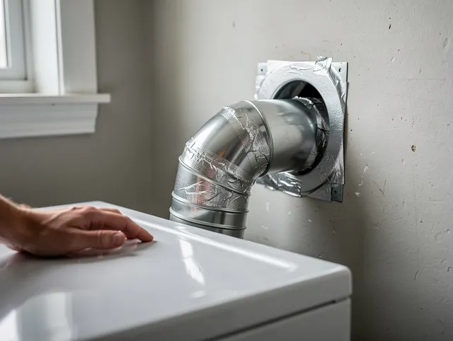 Holbrook Dryer Vent Cleaning expert performing professional dryer vent repair and installation in Holbrook